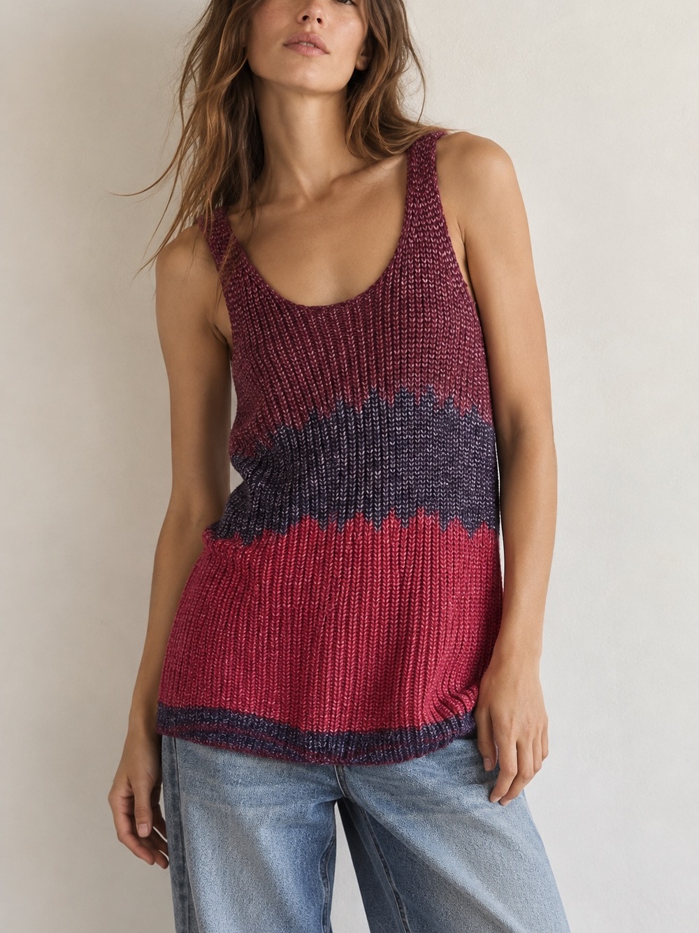 Wilfred free chunky knit sweater tunic tank
